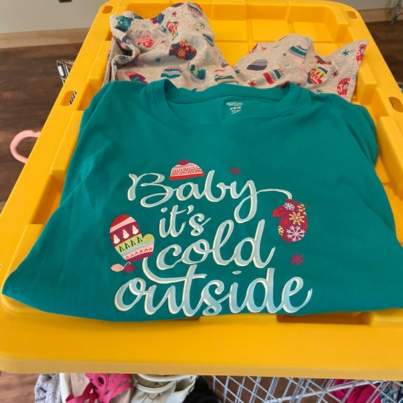 Other - Women's size Medium 8/10 pajamas green and gray